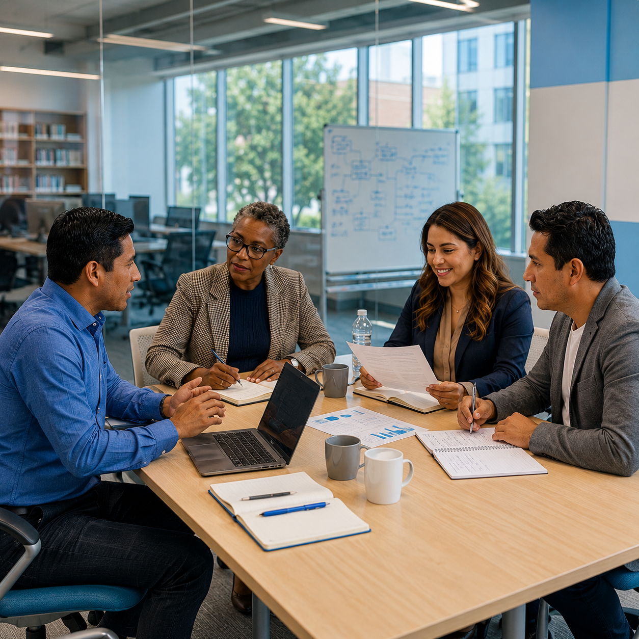 Equipo acompañando la implementación de tecnologías educativas